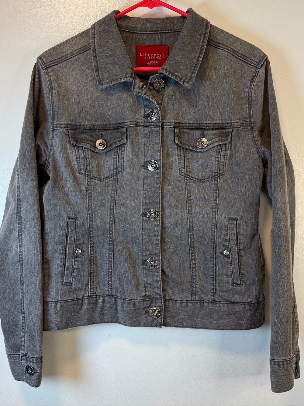 Liverpool Jeans Company Washed Gray Denim Jacket